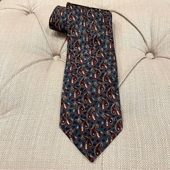 CHRISTIAN DIOR MONSIEUR Abstract On Multicolor Polyester Necktie Tie - Picture 1 of 4